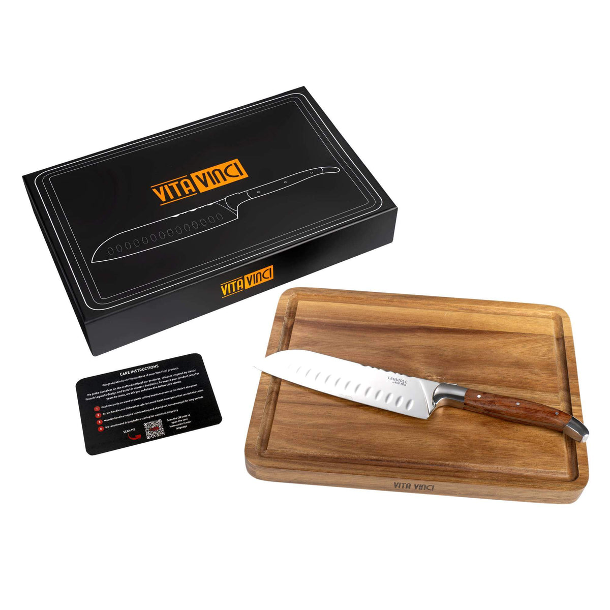 Prestigio Santokumes met Snijplank (2-delig) – Palissander