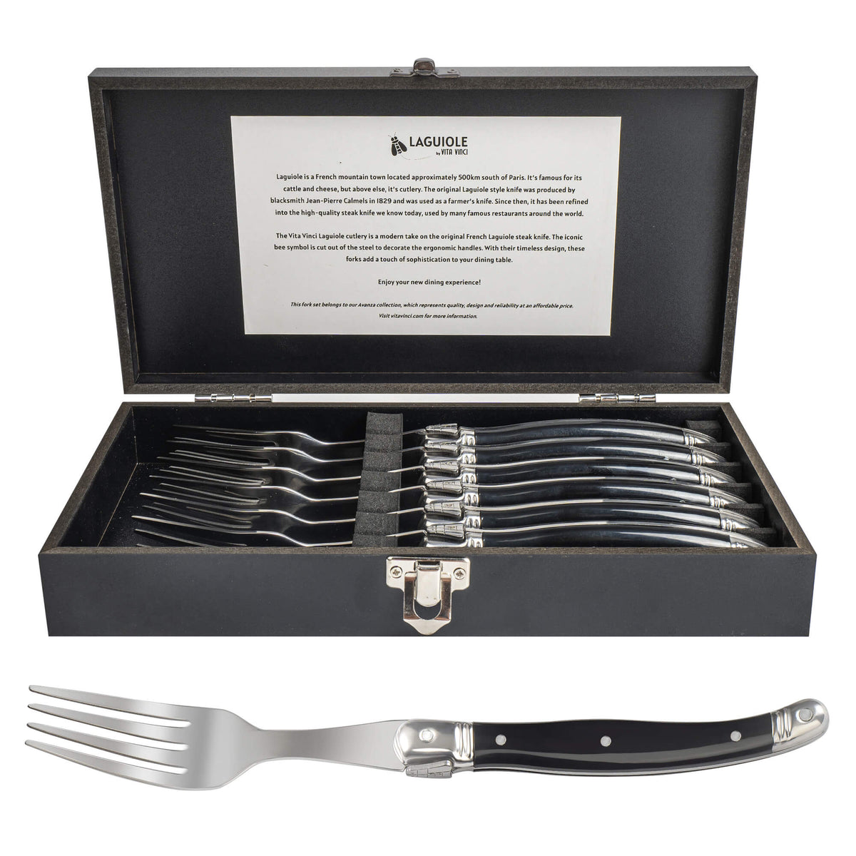 Vita Vinci Avanza Vorken Set (6-delig) - Zwart