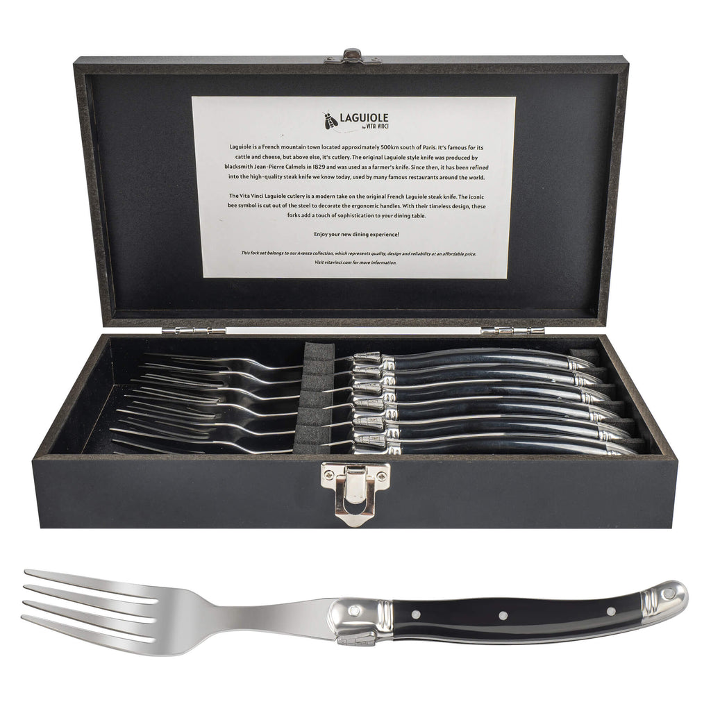 Avanza Steakvorken (6-delig) – Zwart