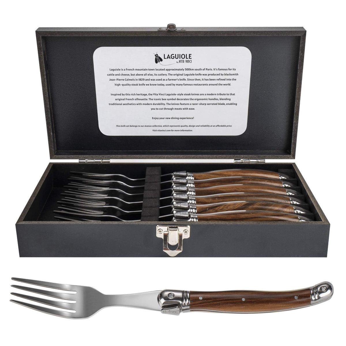 Vita Vinci Avanza Vorken Set (6-delig) - Donker Hout