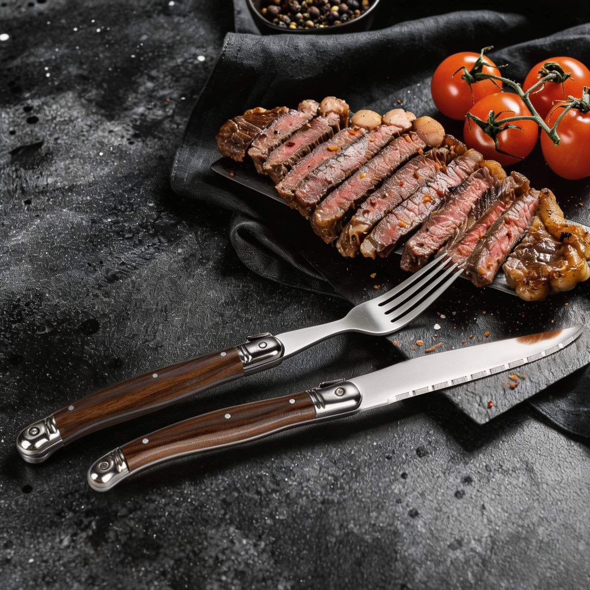 Vita Vinci Avanza Vorken Set (6-delig) - Donker Hout