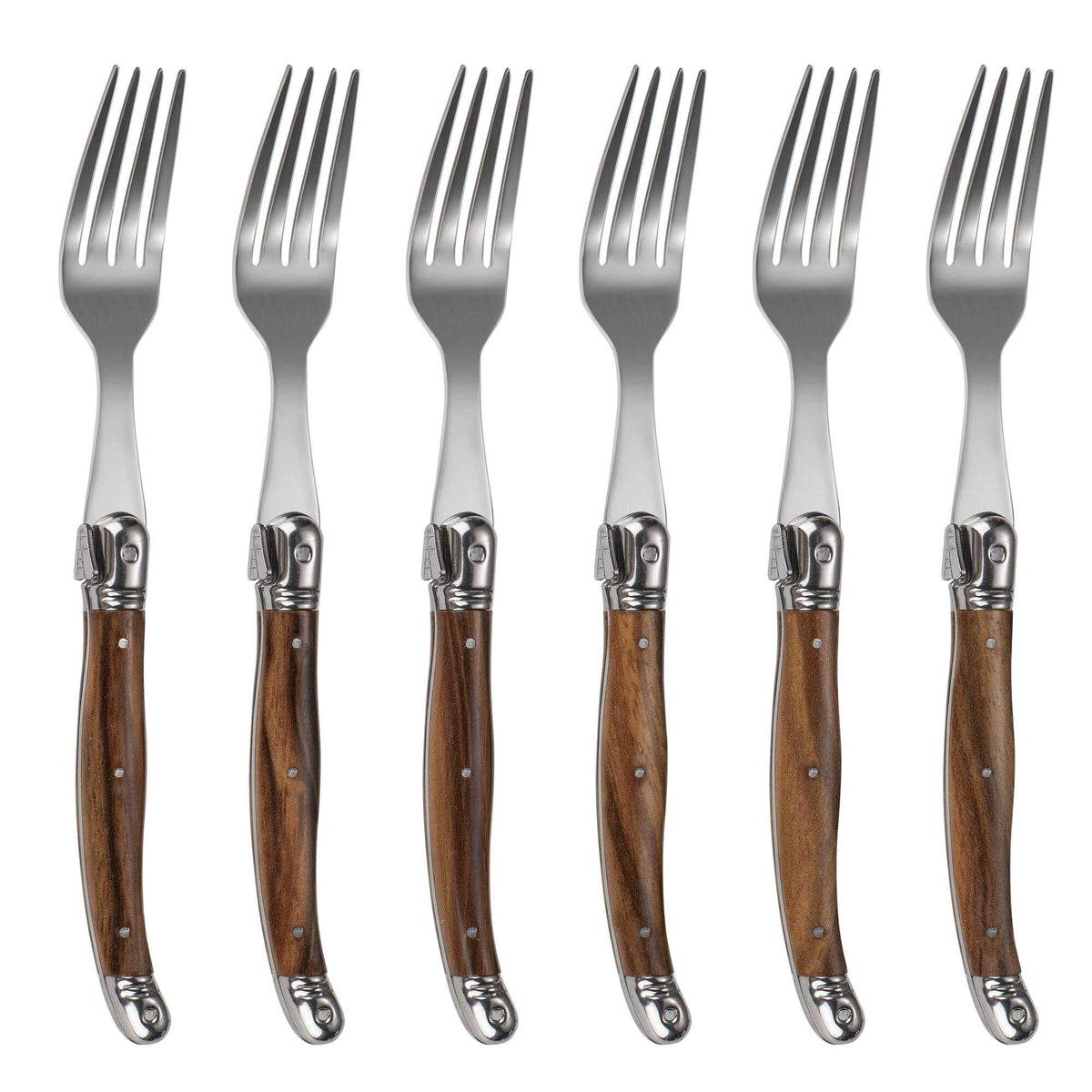Avanza Steakvorken (6-delig) – Donker hout-look