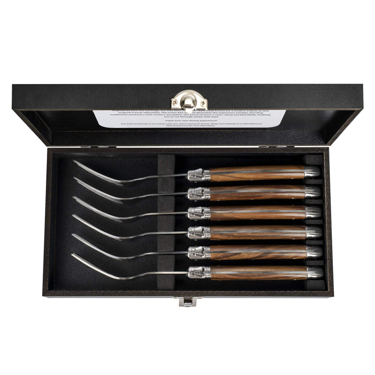 Vita Vinci Avanza Vorken Set (6-delig) - Donker Hout