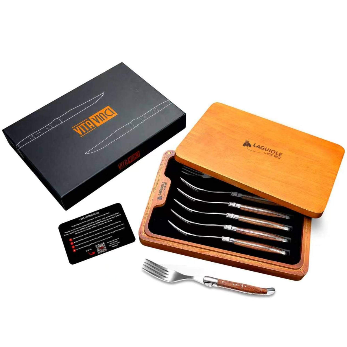 Vita Vinci Prestigio Vorken Set (6-delig) - Palissander Hout