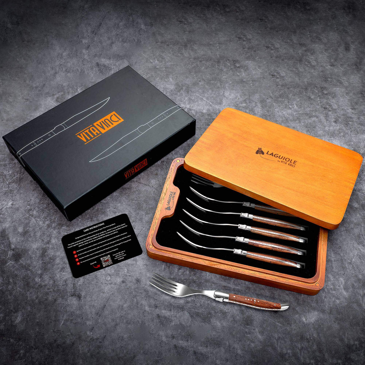 Vita Vinci Prestigio Vorken Set (6-delig) - Palissander Hout