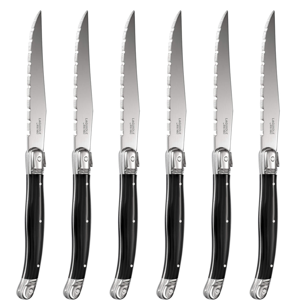 Vita Vinci Avanza Steakmessen Set (6-delig) - Zwart