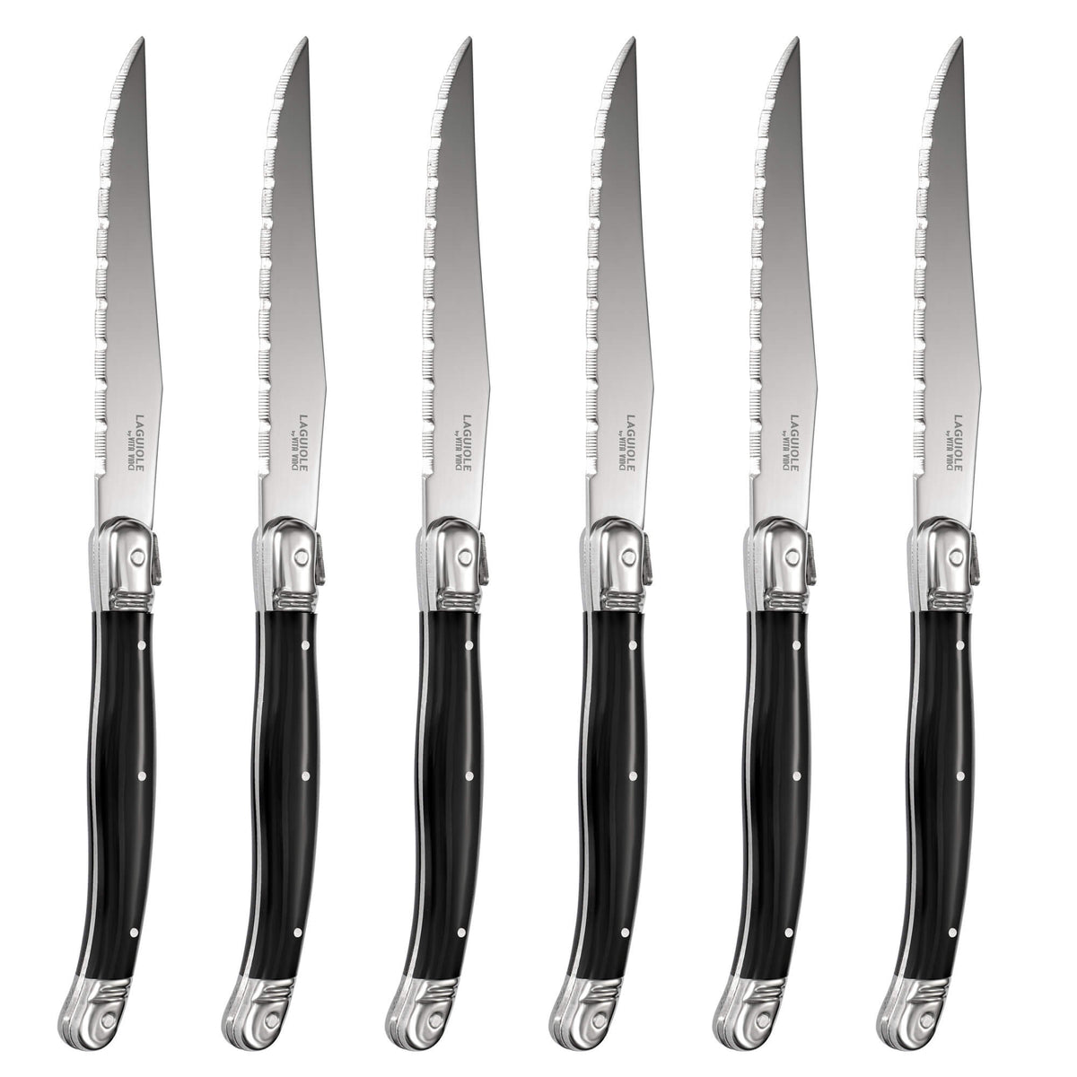 Vita Vinci Avanza Steakmessen Set (6-delig) - Zwart