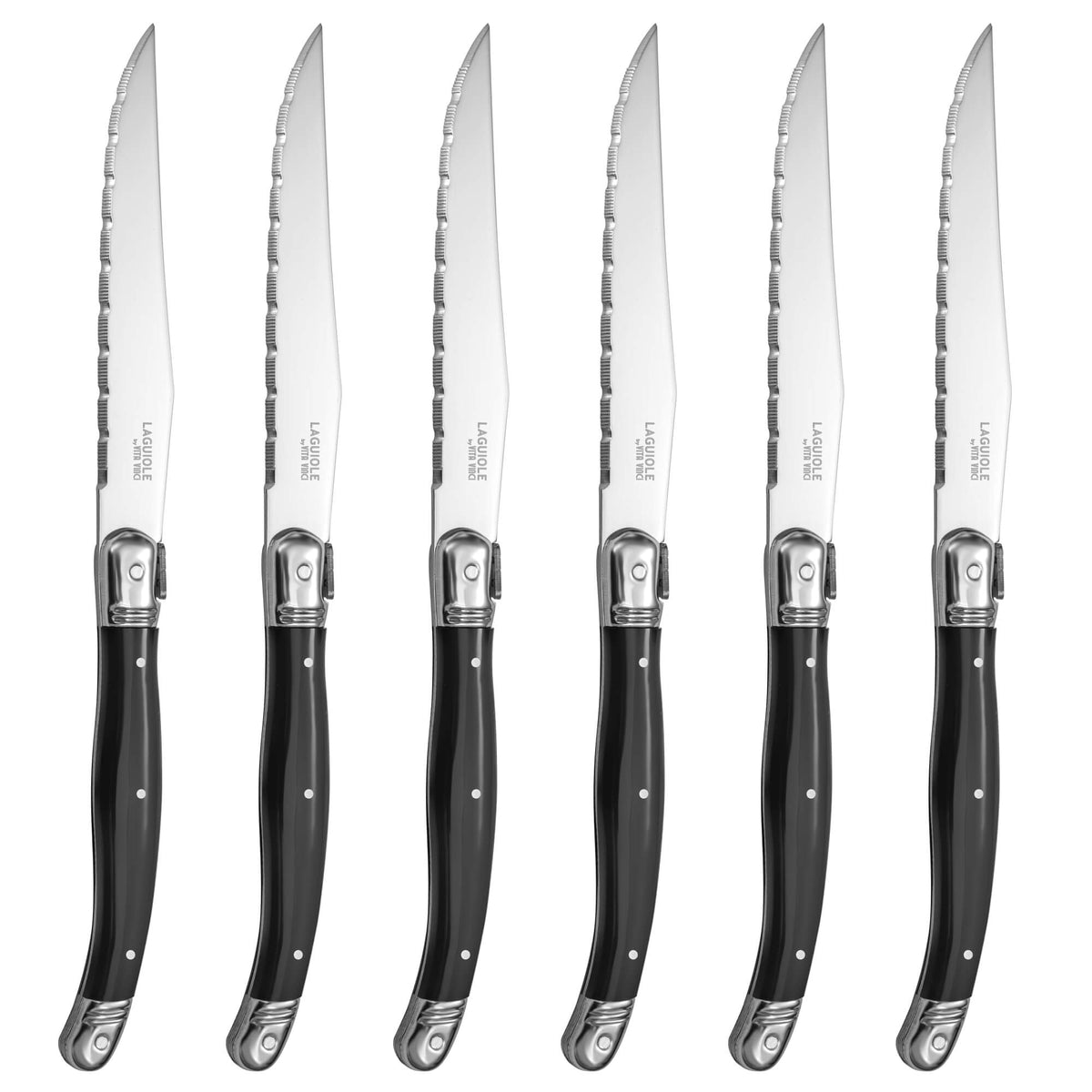 Vita Vinci Avanza Steakmessen Set (6-delig) - Zwart