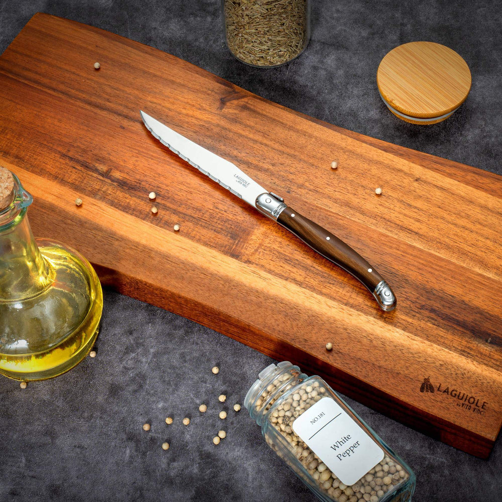 Avanza Steakmessen (6-delig) – Donker hout-look