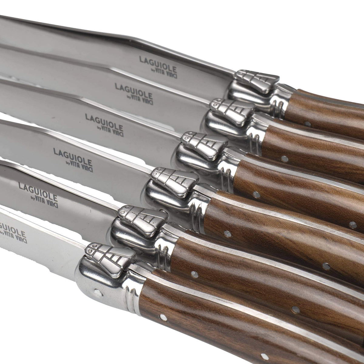 Vita Vinci Avanza Steakmessen Set (6-delig) - Donker Hout