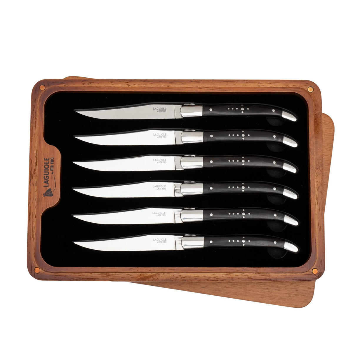 Vita Vinci Prestigio Steakmessen Set (6-delig) - Ebbenhout