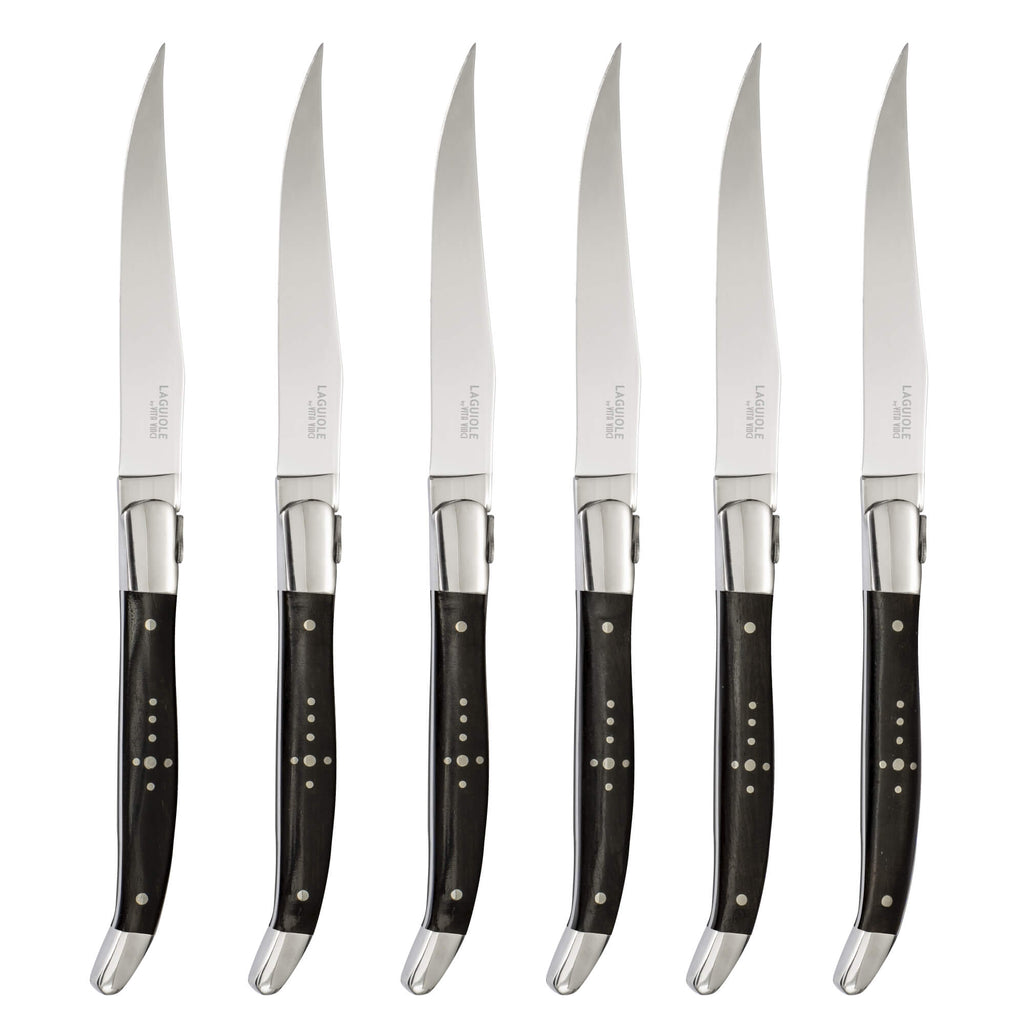 Vita Vinci Prestigio Steakmessen Set (6-delig) - Ebbenhout