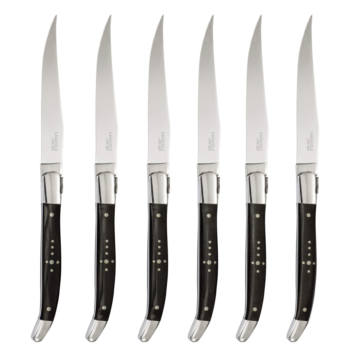 Vita Vinci Prestigio Steakmessen Set (6-delig) - Ebbenhout