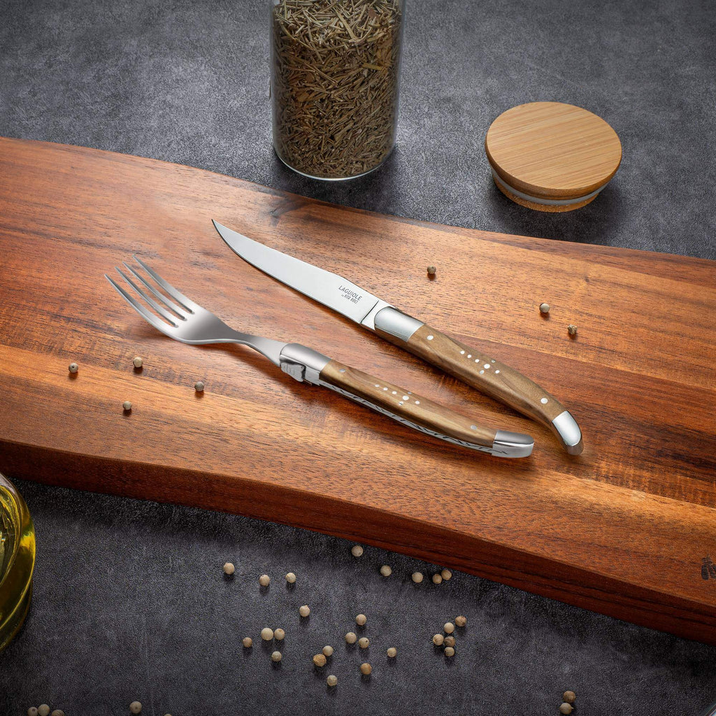 Vita Vinci Prestigio Steakmessen Set (6-delig) - Olijfhout