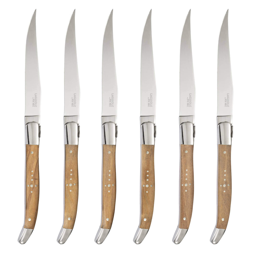 Vita Vinci Prestigio Steakmessen Set (6-delig) - Olijfhout