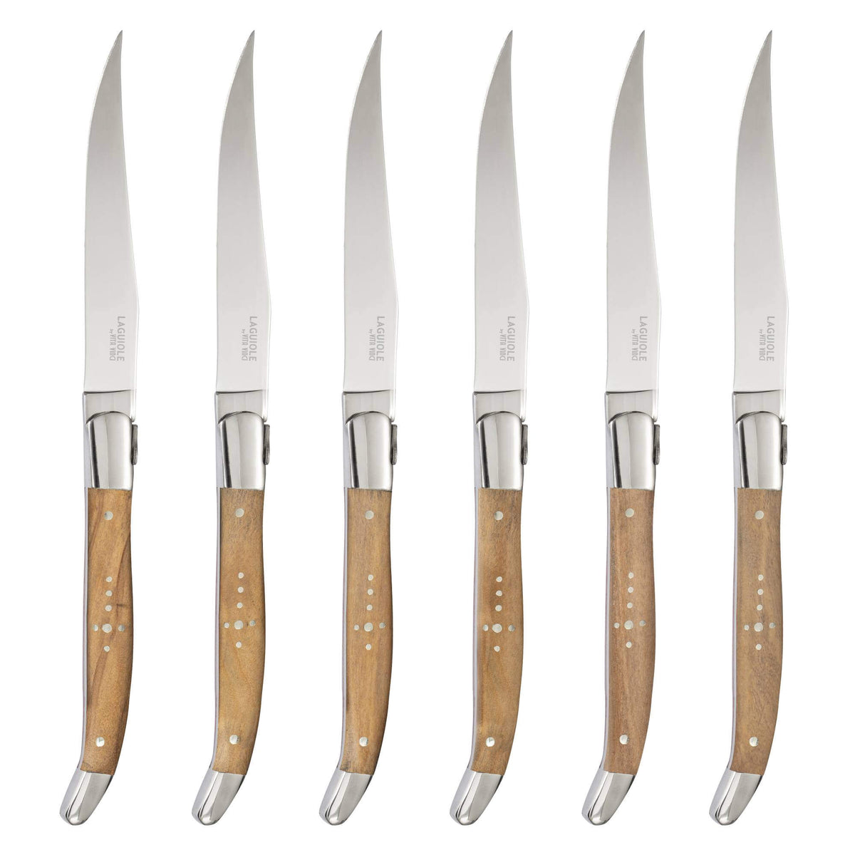 Vita Vinci Prestigio Steakmessen Set (6-delig) - Olijfhout