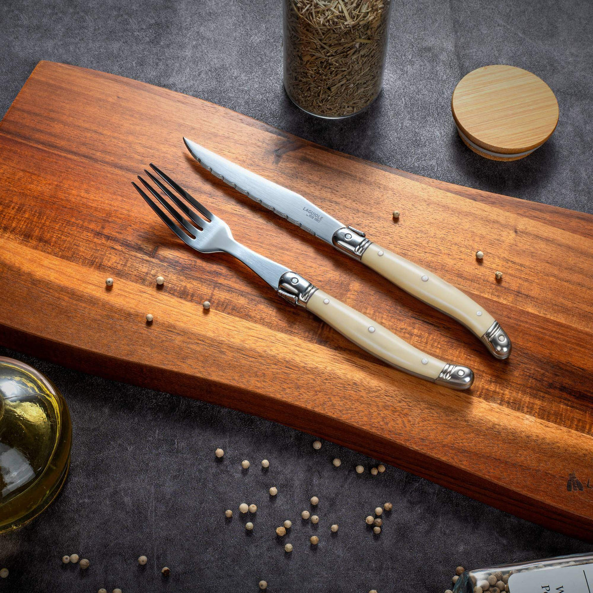 Vita Vinci Avanza Steakmessen Set (6-delig) - Parelmoer Wit