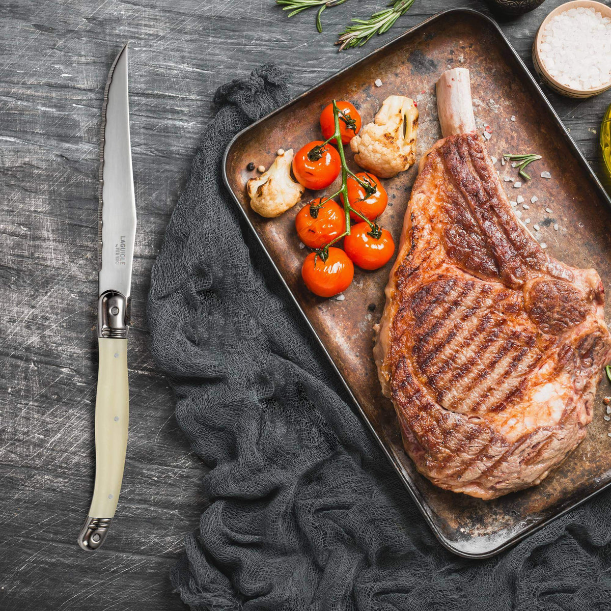 Avanza Steakmessen (6-delig) – Parelmoer wit