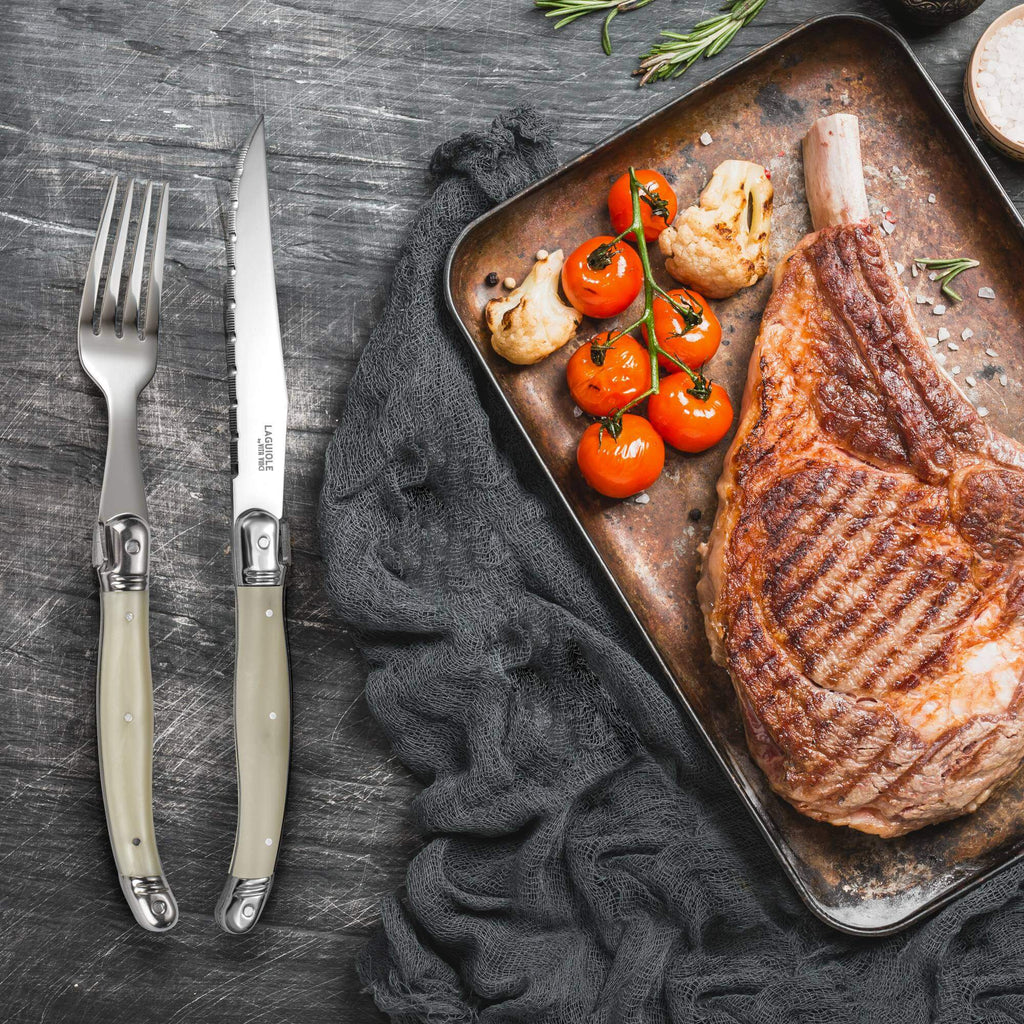 Vita Vinci Avanza Steakmessen Set (6-delig) - Parelmoer Wit