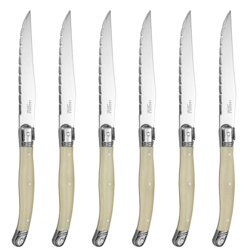 Vita Vinci Avanza Steakmessen Set (6-delig) - Parelmoer Wit