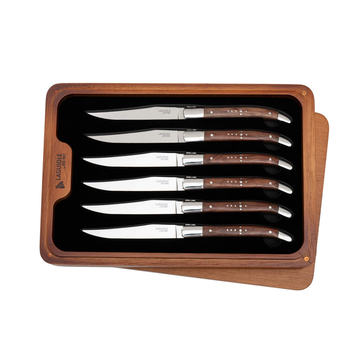 Vita Vinci Prestigio Steakmessen Set (6-delig) - Palissander Hout