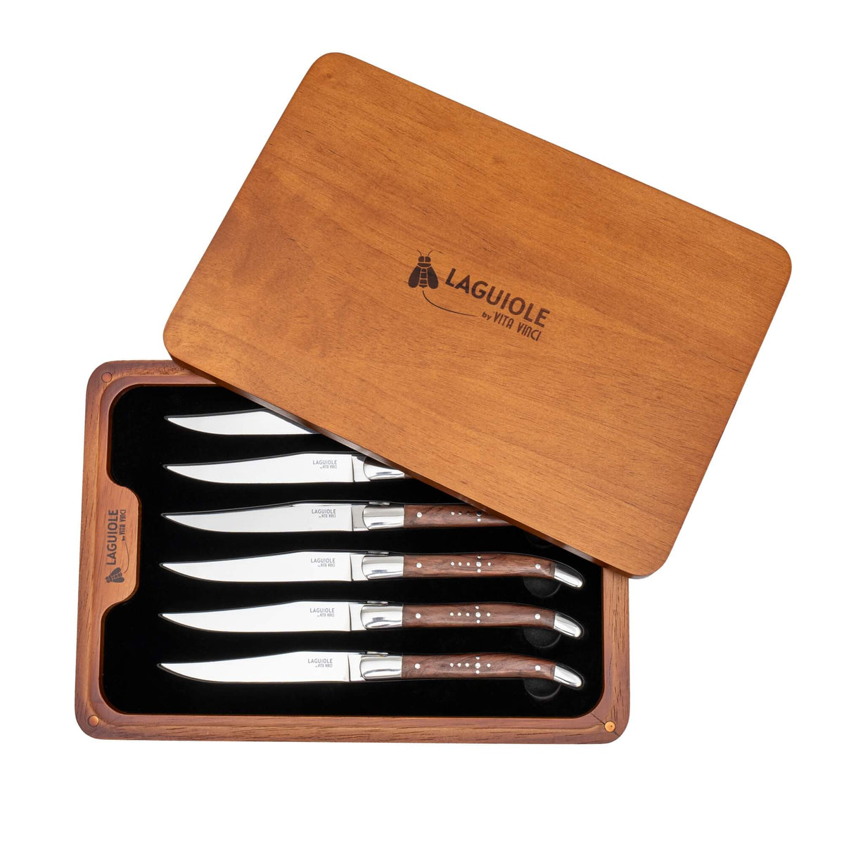 Vita Vinci Prestigio Steakmessen Set (6-delig) - Palissander Hout