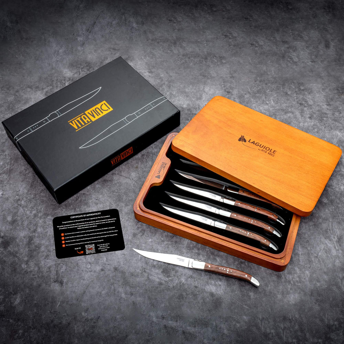 Prestigio Steakmessen (6-delig) – Palissander