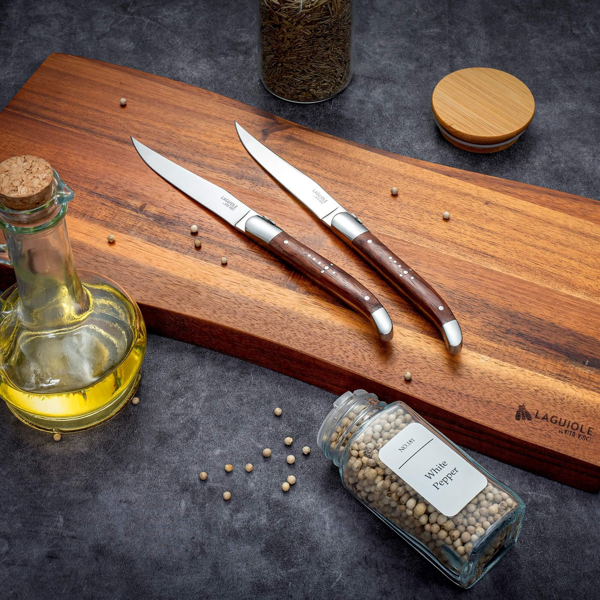 Vita Vinci Prestigio Steakmessen Set (6-delig) - Palissander Hout