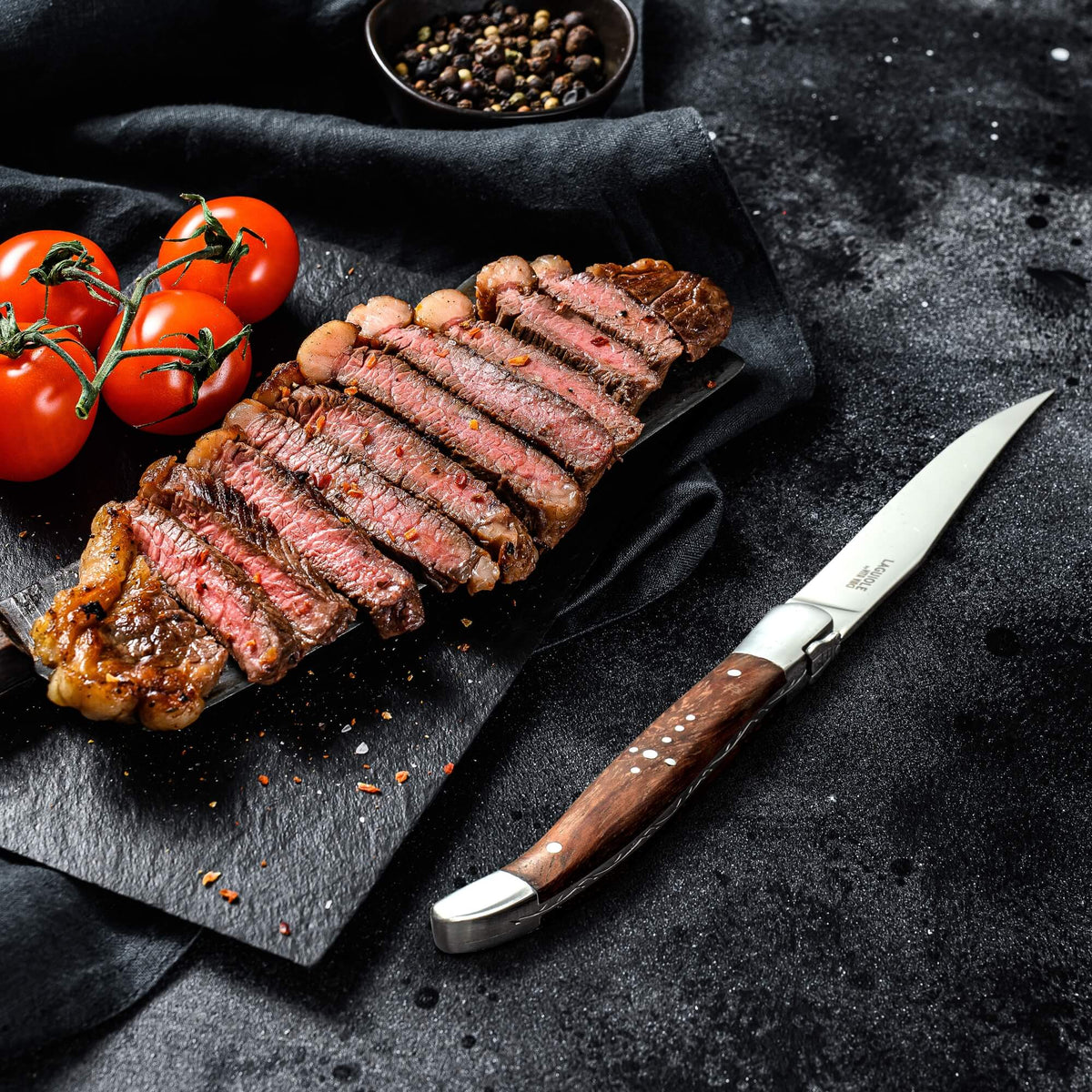 Vita Vinci Prestigio Steakmessen Set (6-delig) - Palissander Hout