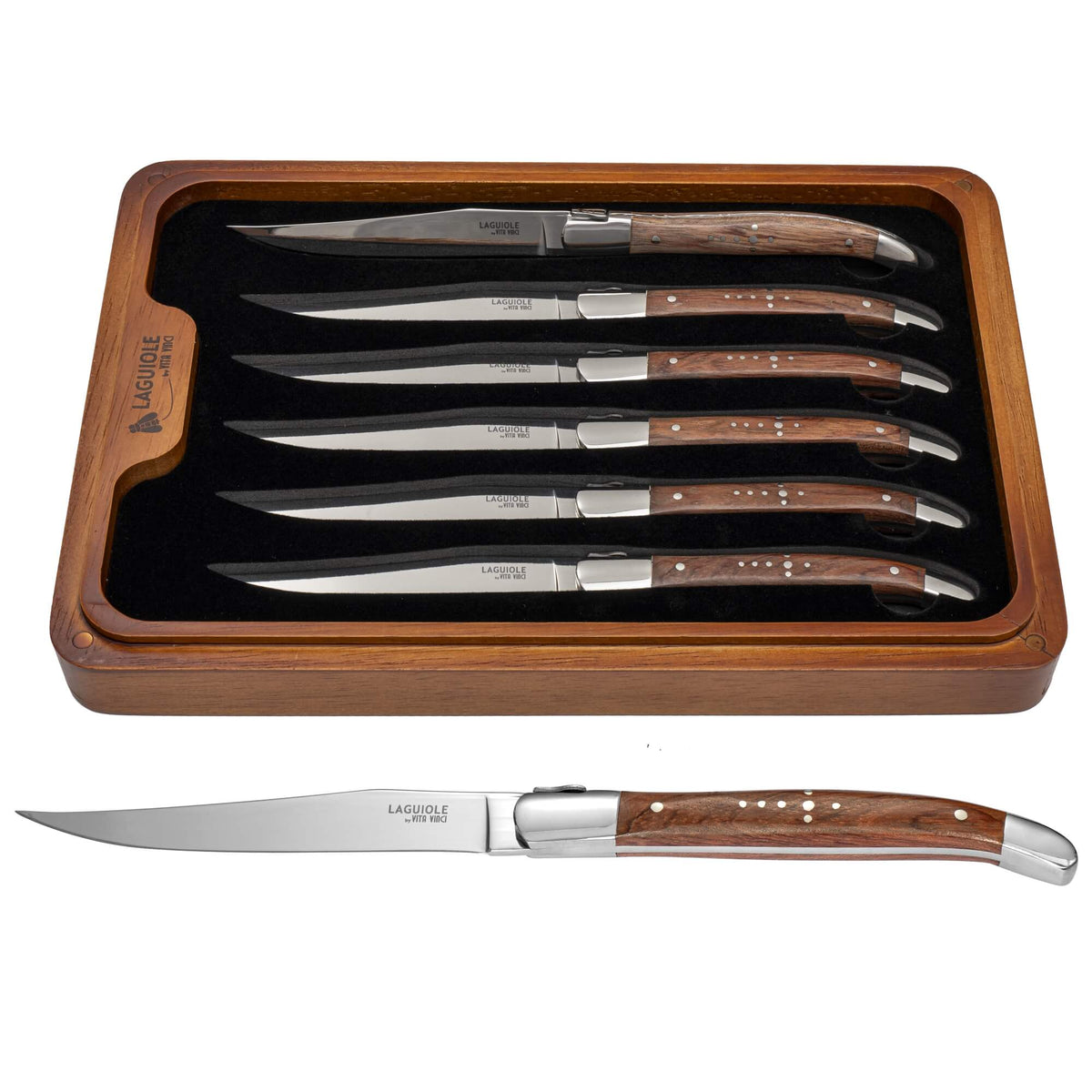 Prestigio Steakmessen (6-delig) – Palissander