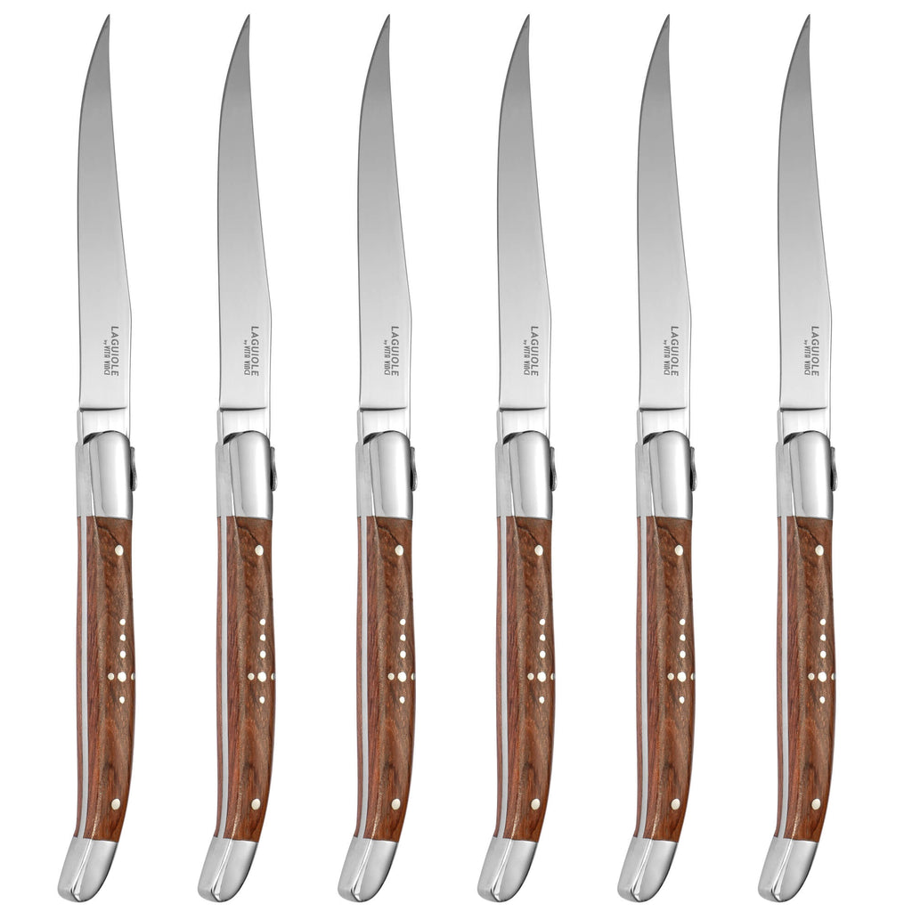 Vita Vinci Prestigio Steakmessen Set (6-delig) - Palissander Hout