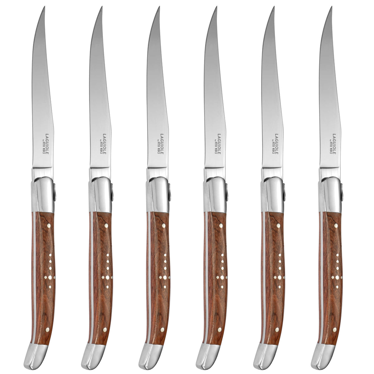 Vita Vinci Prestigio Steakmessen Set (6-delig) - Palissander Hout