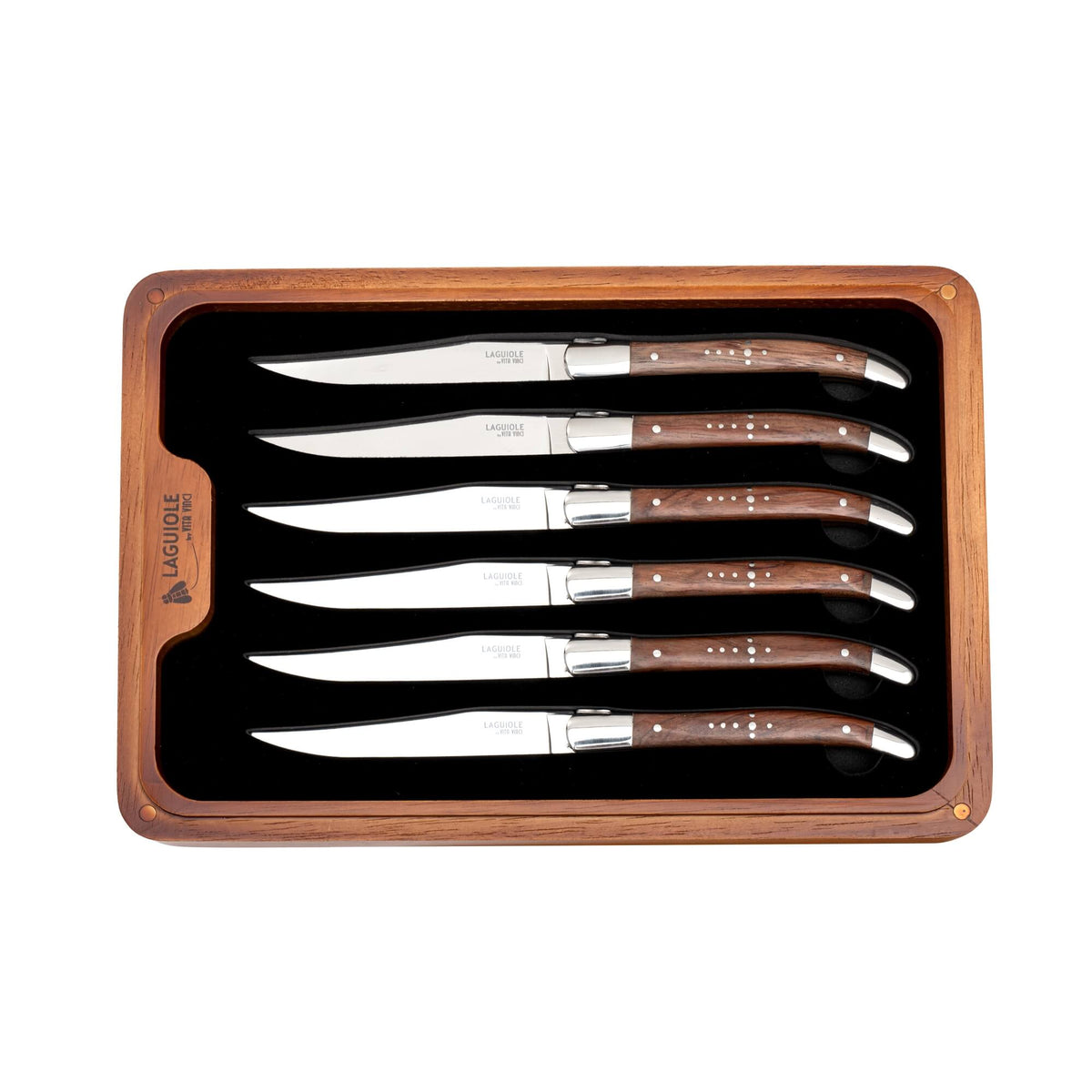 Vita Vinci Prestigio Steakmessen Set (6-delig) - Palissander Hout
