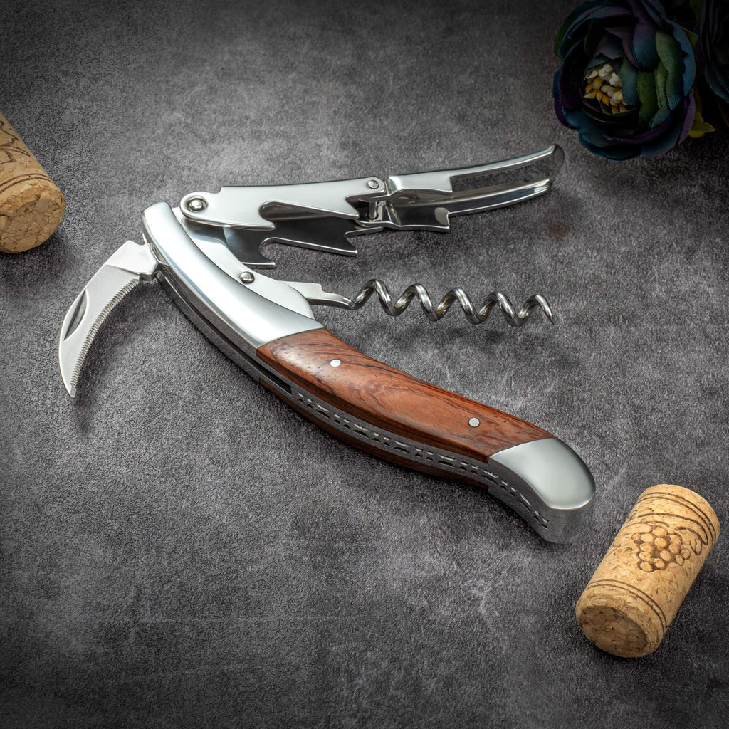 Vita Vinci Avanza Wijnset met Prestigio Kurkentrekker (6-delig) - Palissander Hout