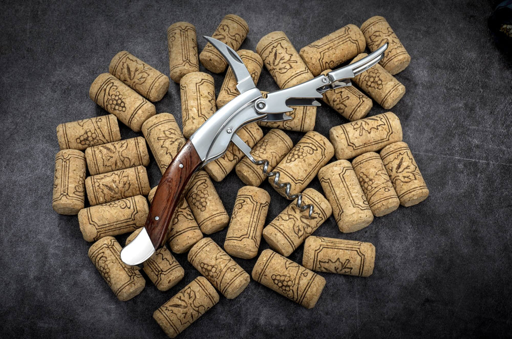 Vita Vinci Avanza Wijnset met Prestigio Kurkentrekker (6-delig) - Palissander Hout