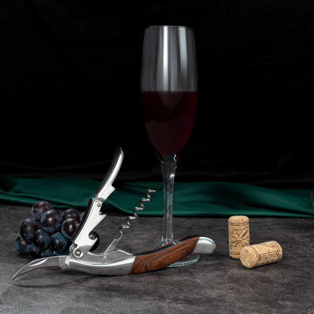 Vita Vinci Avanza Wijnset met Prestigio Kurkentrekker (6-delig) - Palissander Hout